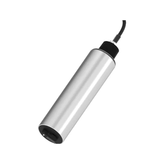 Self-cleaning suspended solids sensor, a stainless steel probe with a cable gland